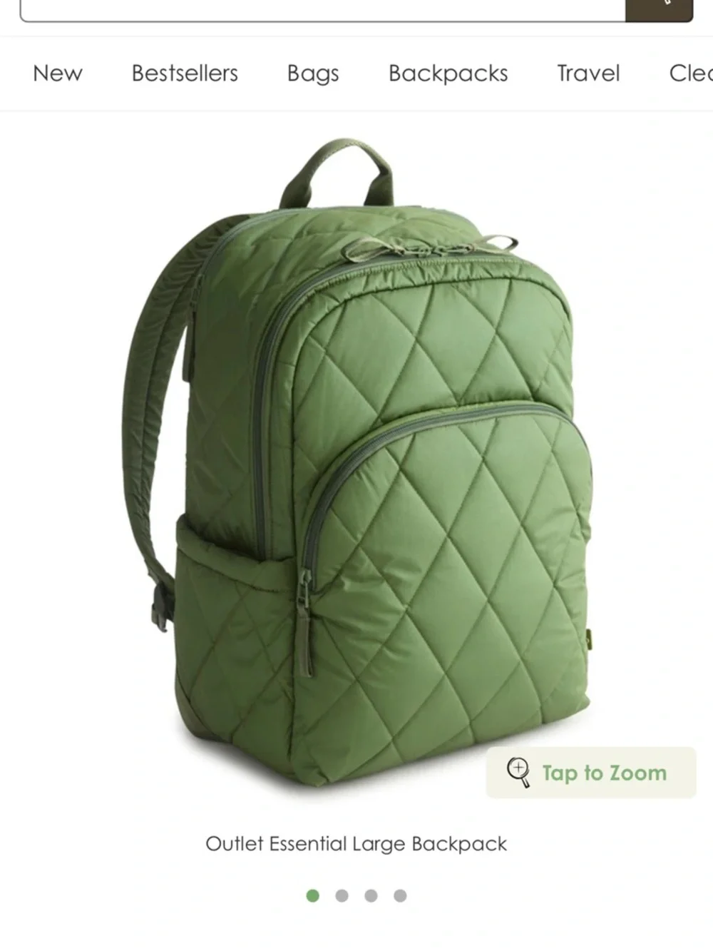 2005 Vera Bradley Green Quilted Paisley Backpack Vera Bradley Retired Java Blue Small Backpack. 2005-07 Brown  main image 3